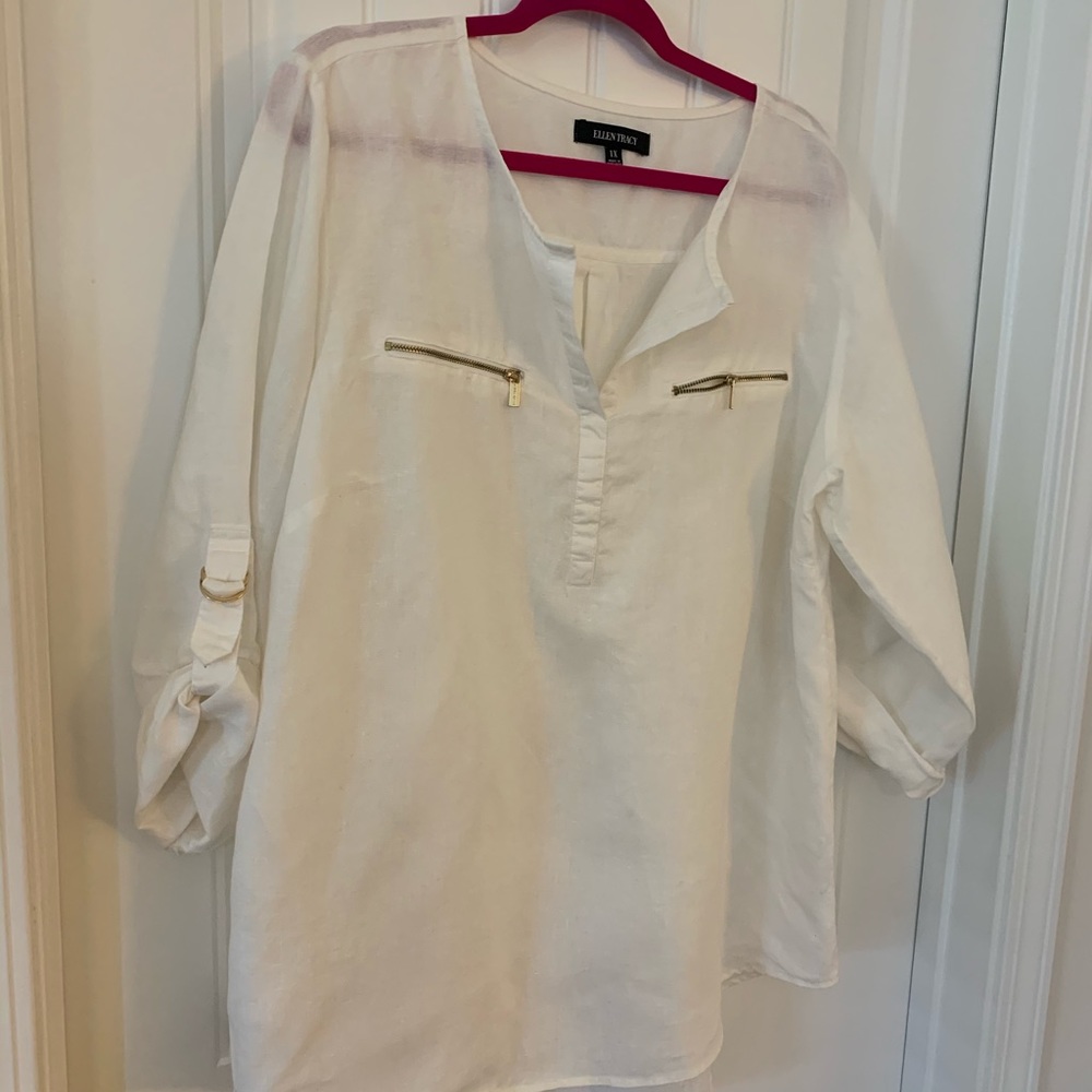 1X Linen Ellen Tracy Top